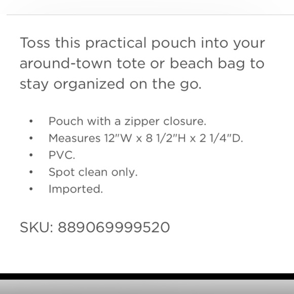 NWT Lilly Pulitzer Clear pouch bag Celestial Blue Seek And Sea Pvc Pouch - Picture 6 of 7